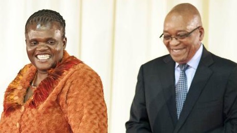 Faith Muthambi and Jacob Zuma during her swearing-in ceremony as minister of communications.Picture: Brendan Croft/Gauteng Foto24