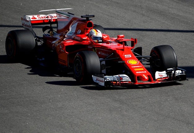 <B>POLE SECURED!</B> Ferrari locked out the front row for the 2017 Russian GP. <I>Image: AP</I>