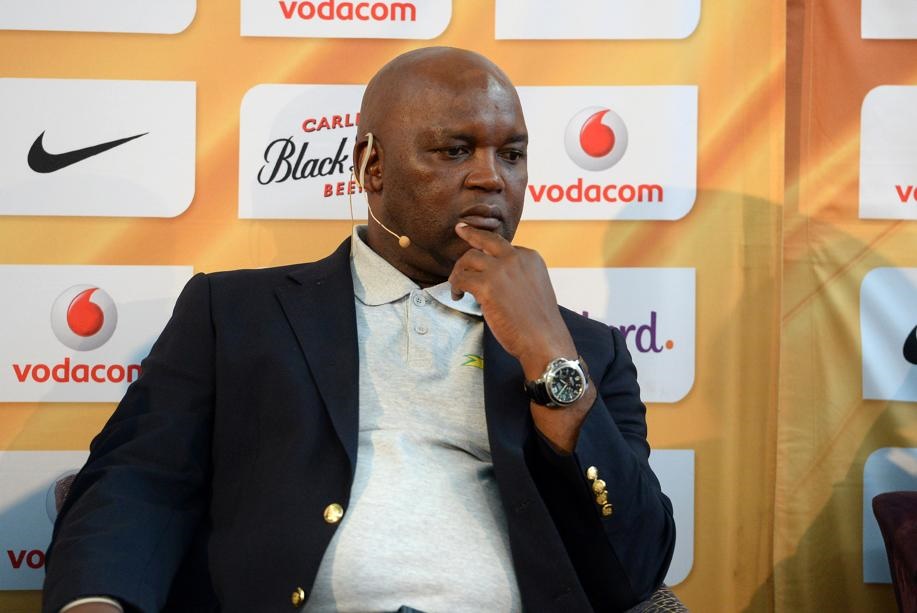 Mamelodi Sundowns coach Pitso Mosimane during the press conference at the Hollard offices. 