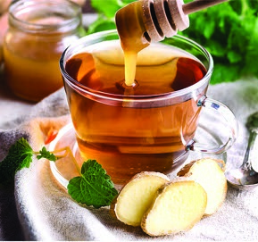 Tea with honey is great for coughs.