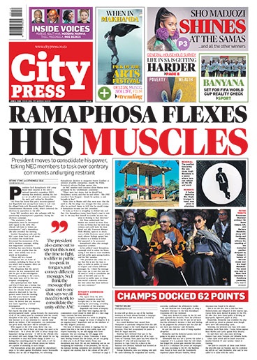 City Press front page: June 2 2019