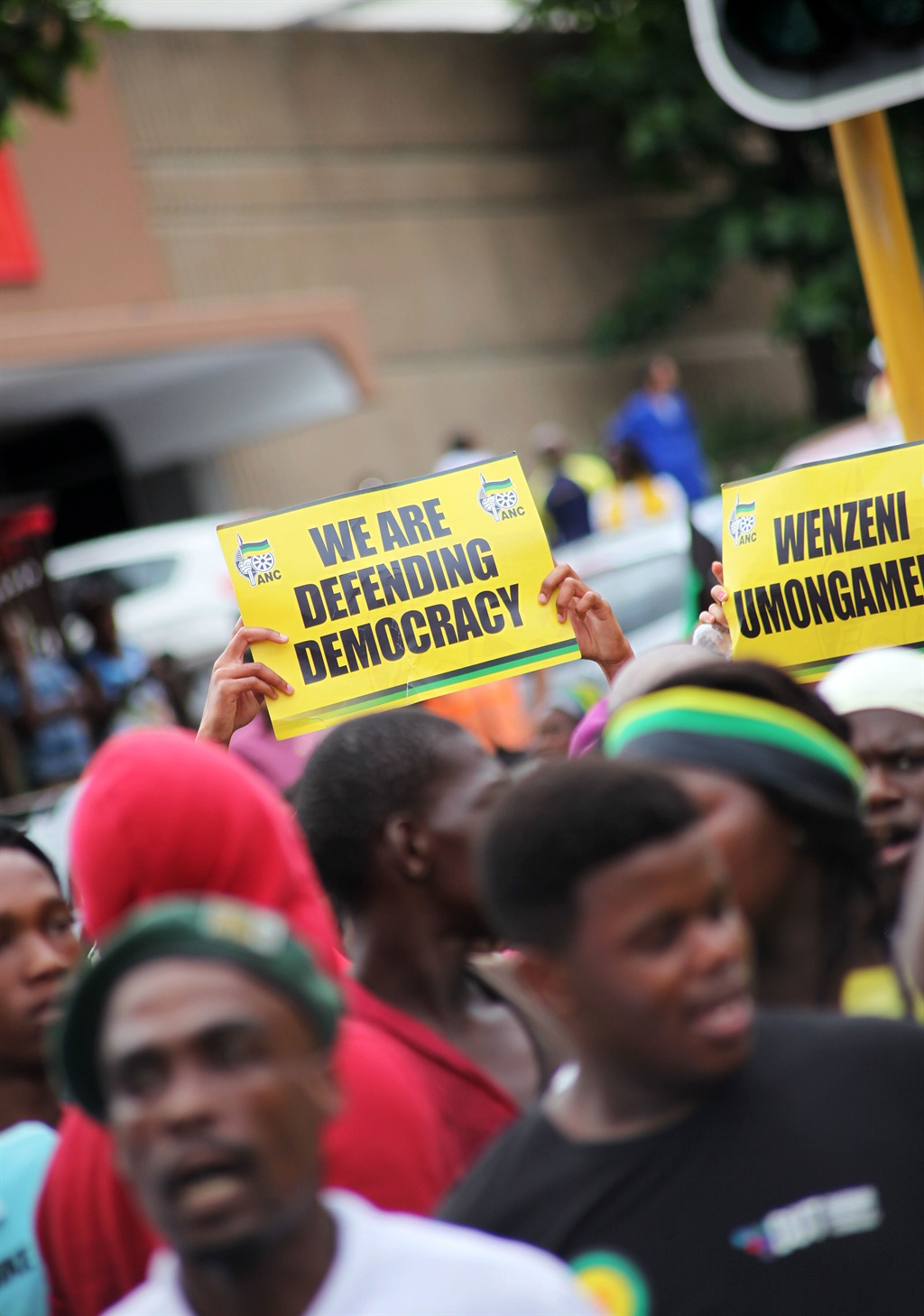 ANC Youth League marching in Durban during their 'Hands off Zuma' protest. Picture: Siyanda Mayeza
