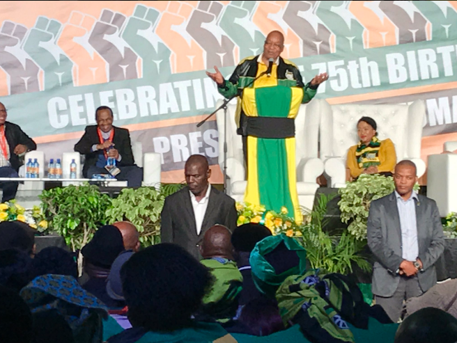 President Jacob Zuma in Soweto.