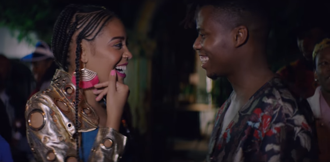 Sho Madjozi and Smash Afrika star in the Huku music video.