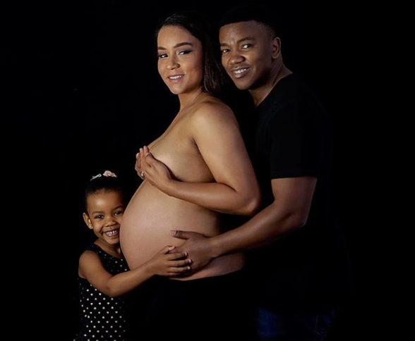 Loyiso and Jennifer Bala with their first daughter, Kenzie. Photo: Instagram