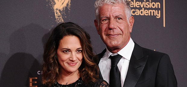 Asia Argento and Anthony Bourdain. (Getty Images)