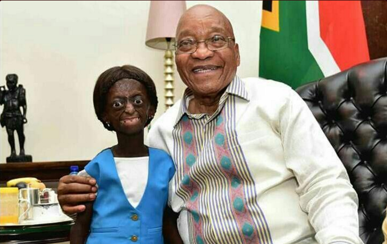 Ontlametse Phalatse visiting President Jacob Zuma days before her 18th birthday. Picture: GCIS