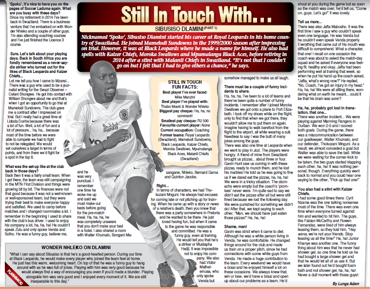 Still In Touch With Sibusiso Dlamini Part 1 | Soccer Laduma