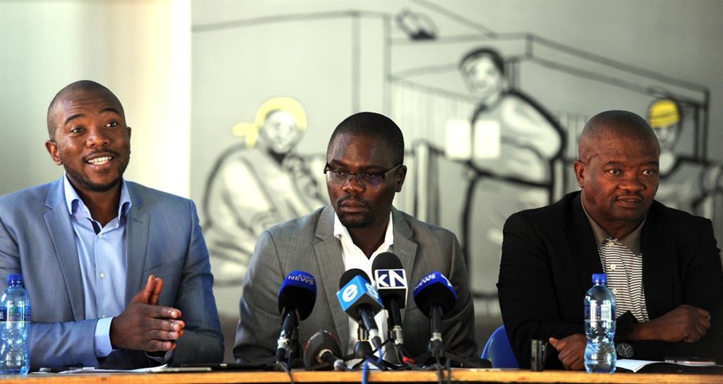 UNITED FRONT: DA leader Mmusi Maimane, political analyst Prince Mashele and UDM leader Bantu Holomisa yesterday announced that political parties, civil society and religious groups had joined forces to form the Freedom Movement. Photo by Felix Dlangamandla.