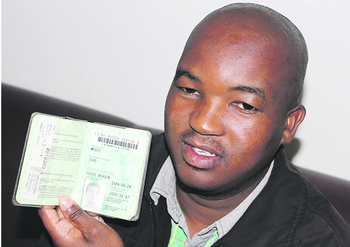Zuko Mpofu says he shares his ID number with someone else.Photo by      Lindile Mbontsi