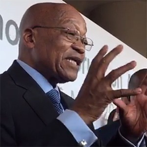 President Jacob Zuma at the World Economic Forum in Durban. (Pic: Liesl Peyer, Fin24)
