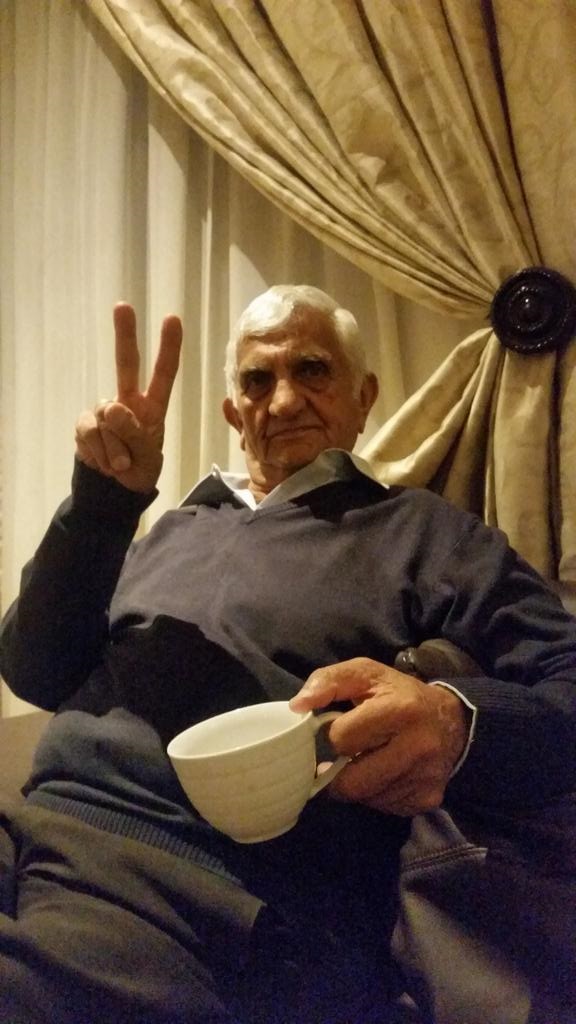 Anti-apartheid hero Laloo Chiba has joined the 24-hour hunger strike to support the plight of Palestinian political prisoners who have been mistreated by Israeli officials. Picture: Twitter/Ahmed Kathrada Foundation