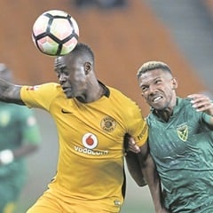 Tussle:  Tsepo Masilela of Chiefs and Wayde Jooste of Golden Arrows battle for the ball during their Absa Premiership match.
(Lefty Shivambu, Gallo Images)

