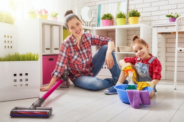 Involving the whole family with the household chores can be a wonderful way to bring the whole family together!