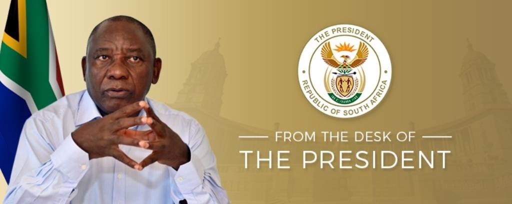 From the desk of President Cyril Ramaphosa.