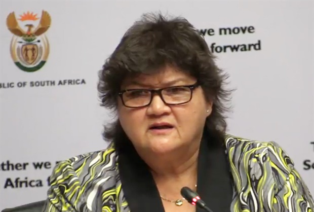 Public Enterprises Minister Lynne Brown in Cape Town on Friday. <br />
