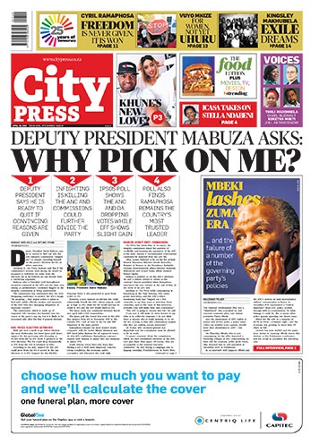 City Press front page: April 28 2019