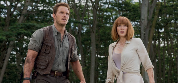 Chris Pratt and Bryce Dallas Howard in Jurassic World. (Universal Pictures)