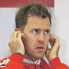 Sebastian Vettel has taken the lead. Picture: Lars Baron / Getty Images