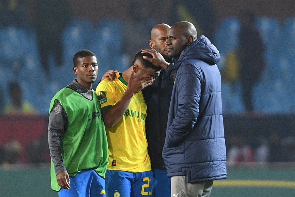 PRETORIA, SOUTH AFRICA - APRIL 26:  Lucas Ribeiro Costa of Mamelodi Sundowns looks dejected during the CAF Champions League semi-final 2nd Leg match between Mamelodi Sundowns and ES Tunis at Loftus Versfeld Stadium on April 26, 2024 in Pretoria, South Africa. (Photo by Lefty Shivambu/Gallo Images)