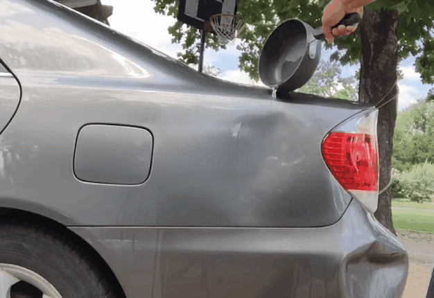 Fixing a dent with hot water: Does this car hack really work?