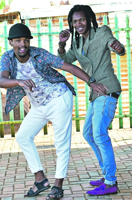 Lucky Mphuthi and Thapelo Makhutla (right) are keeping sbujwa, the kasi dance, alive.    Photo by Noko Mashilo