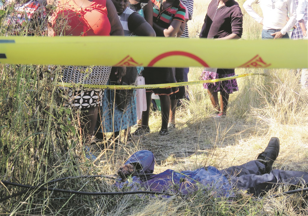 Thugs allegedly made this man hold live izinyoka cables to kill him.            Photo by Ntebatse Masipa