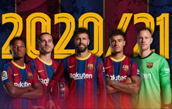 2019-20 Barcelona Third Name Number Set #9 SUAREZ La Liga Repro