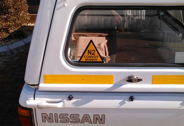 <b>BECOME A CONVOY MEMBER:</b> The N2 Safe Project uses convoy stickers to help its community identify members and offer assistance when in need or to drive together on the N2. <i>Image: Facebook</i>