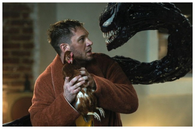 Eddie Brock (Tom Hardy) tries to cope with living with monstrous alien symbiote Venom in this sequel. (PHOTO: Sony Pictures Releasing)