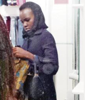Lupita Nyong’o goes on a shopping trip at Nelson Mandela Square in Sandton this past week. PHOTO: Elizabeth Sejake 