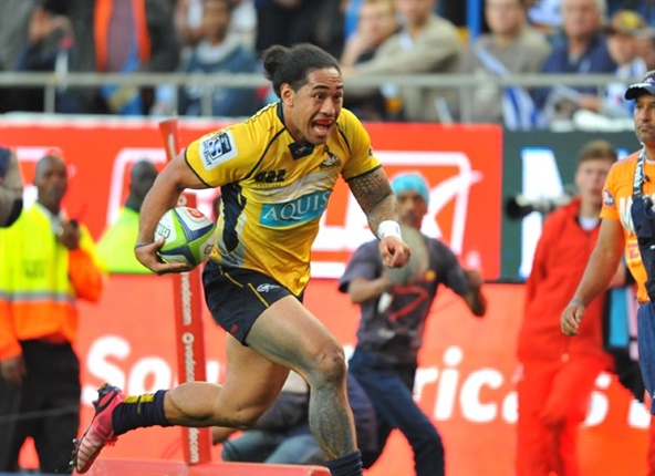 <strong><em>Brumbies wing Joe Tomane on his way to a hat-trick at Newlands (Gallo Images)
        </em></strong>