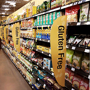 Gluten free aisle in a supermarket. Source: Flickr. com. 