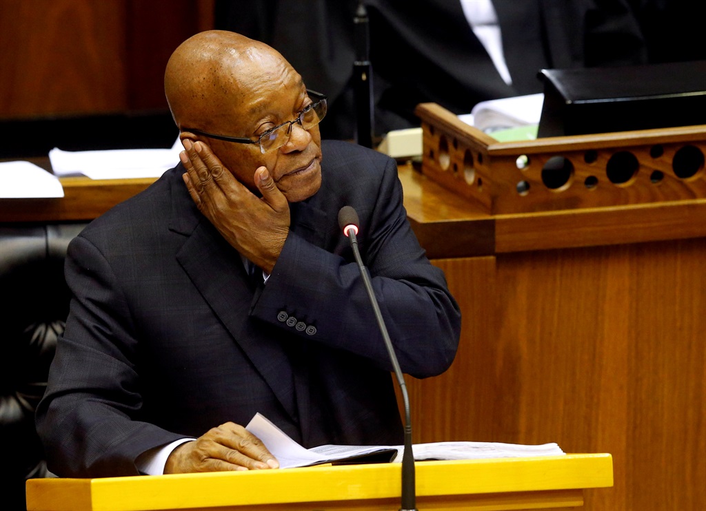 President Jacob Zuma addresses Parliament . Picture: Mike Hutchings/REuters