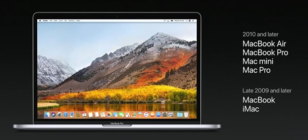 MacOS High Sierra coming to all devices by Fall.