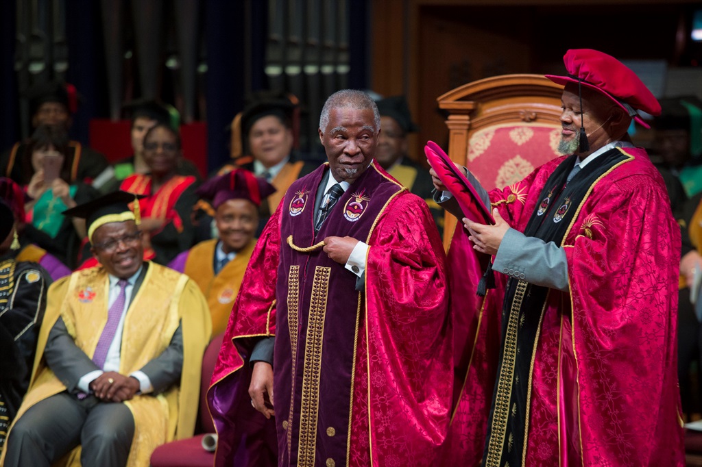 Thabo Mbeki being inaugurated as Unisa chancellor. Picture: Deaan Vivier/Netwerk24
