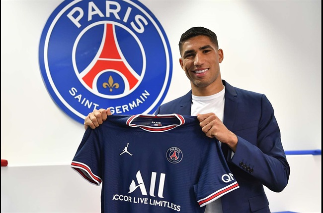 Achraf Hakimi Signed Autographed Paris Saint- Germain Morocco 8x10 Photo  PSA/DNA