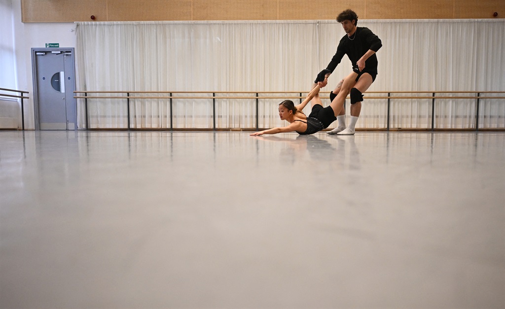 Dancers take part in a rehearsal for 'Black Sabbat