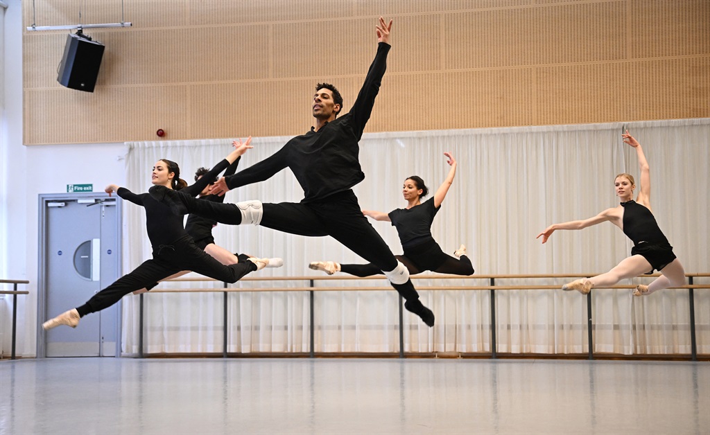 Dancers take part in a rehearsal for 'Black Sabbat