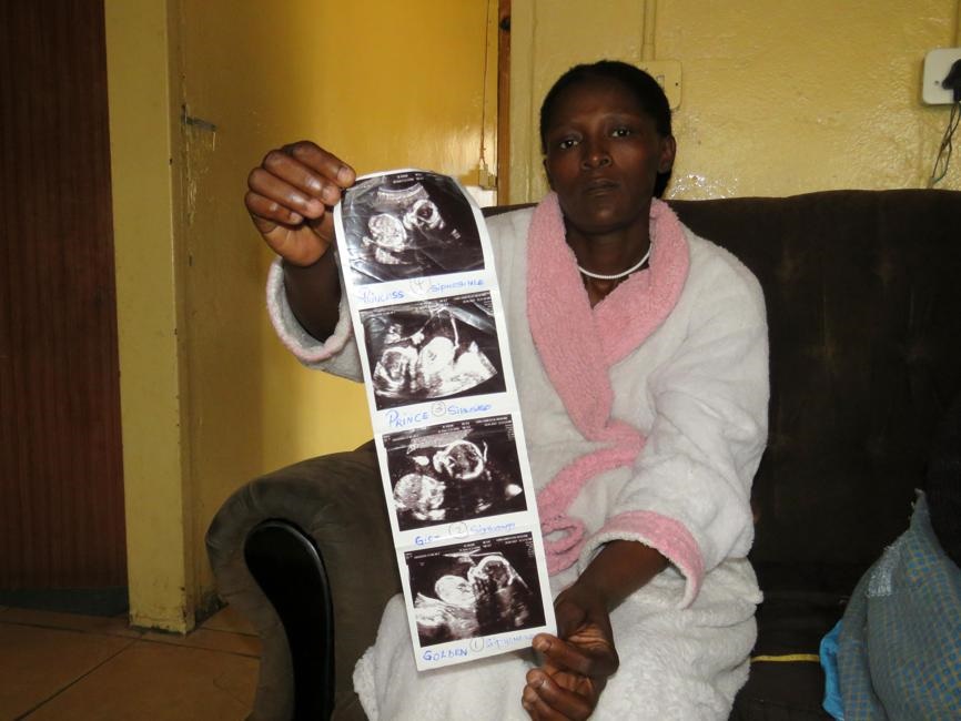 Khumbuzile Xaba is left with this scanner as a memory of her four babies. Photo by Ntebatse Masipa