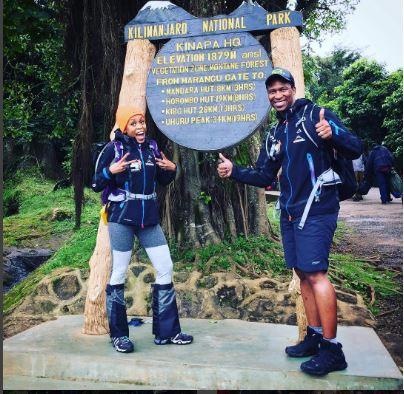 Letshego Zulu and Gugu Zulu at Kilimanjaro last year.