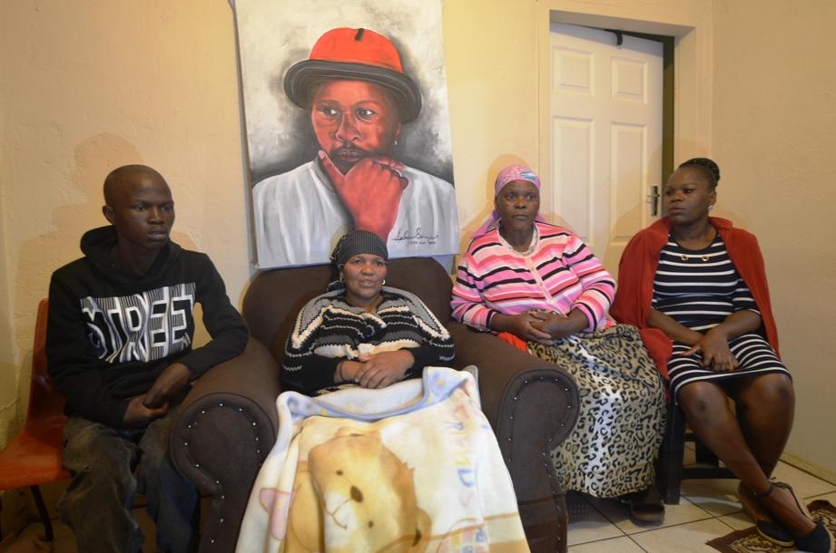 Gunman’s family speaks: From left, his eldest son Nkosana Kubheka, his aunts Busi Kgaswane and Phindi Xaba, with his sister Gugu Ndlozi. Photo by 
Zamokuhle Mdluli
