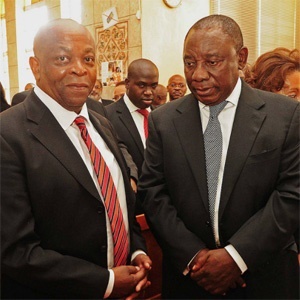 Ronnie Mamoepa and Deputy President Cyril Ramaphosa. Photo: GCIS