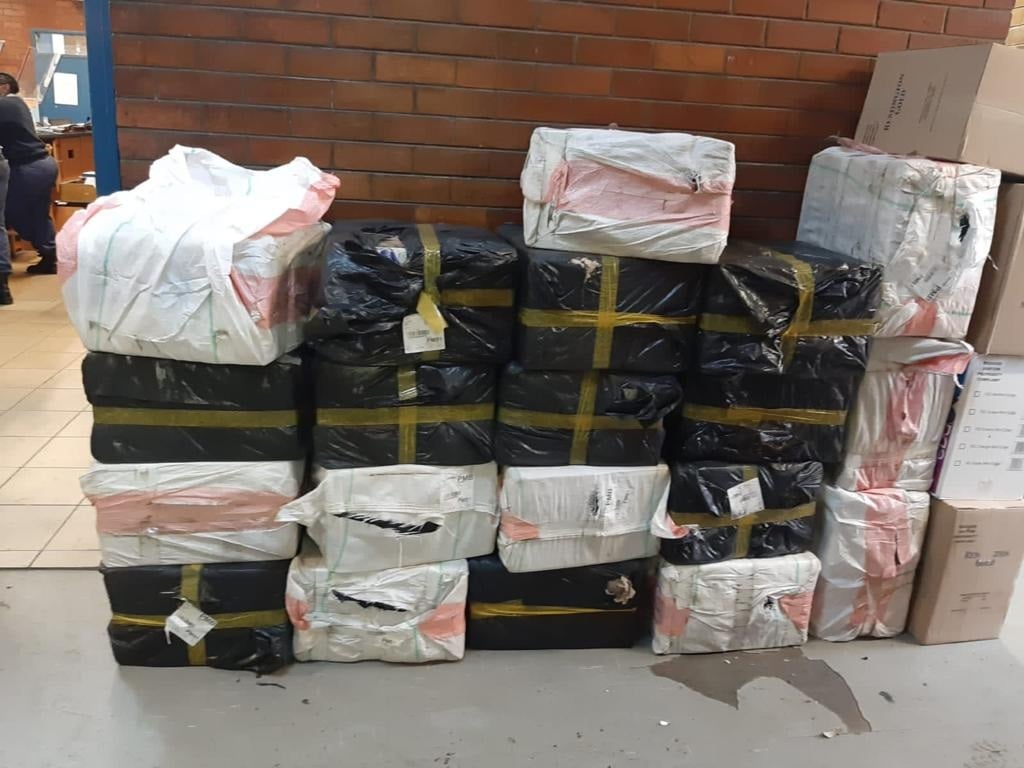 Boxes of counterfeit cigarettes recovered by police on Willowton Road in Pietermaritzburg. 