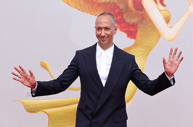 Director Oliver Hermanus attends the Living red carpet at the 79th Venice International Film Festival on 1 September 2022 in Venice, Italy.
