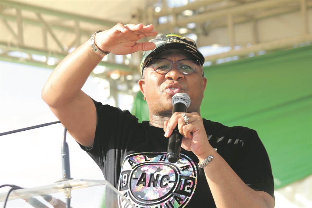 Speaking in Libode, ANC head of elections Fikile Mbalula on Saturday called for party members to unite before next year’s election.              Photo by Ziyanda Zweni