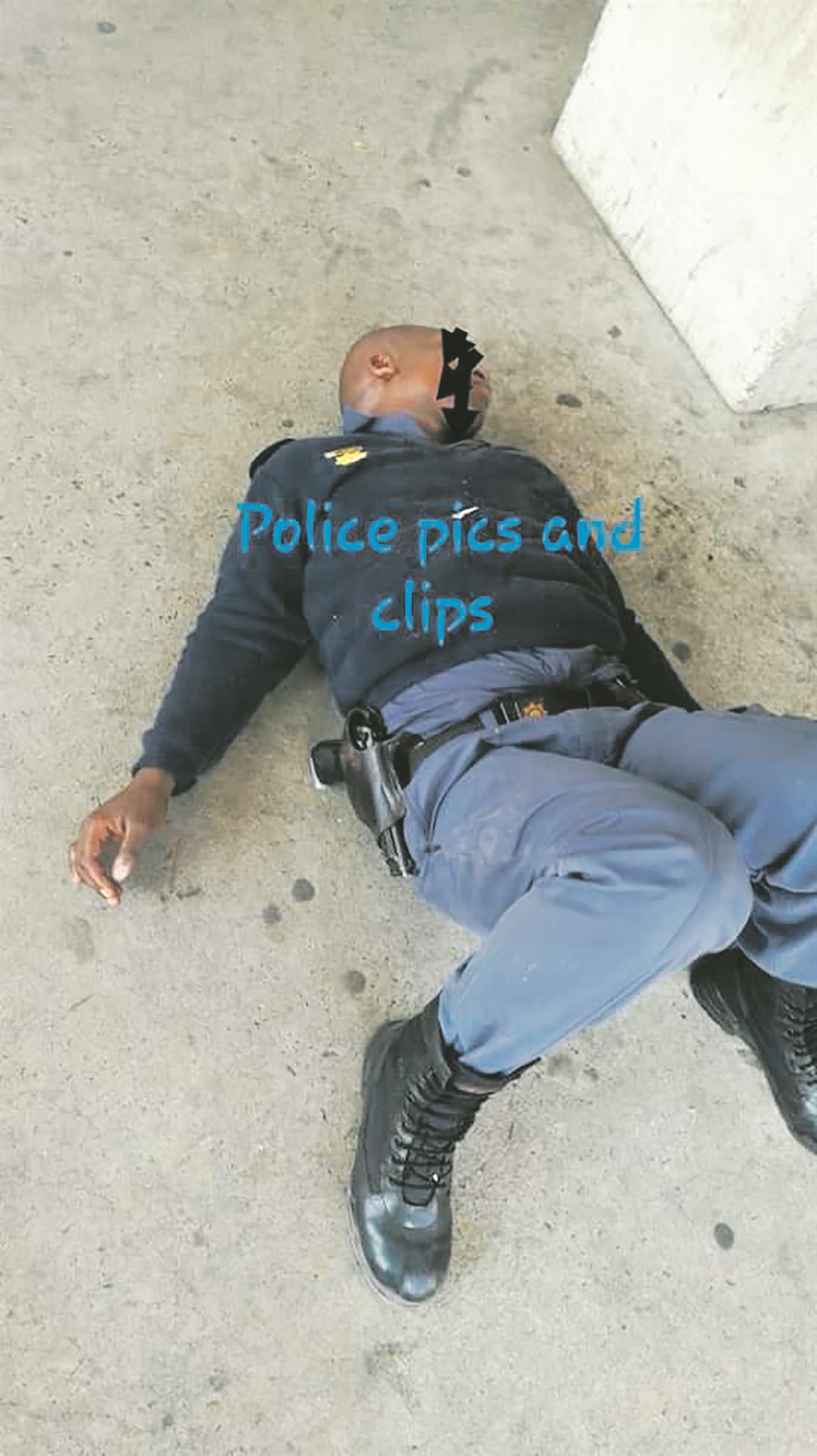 Facebook users had a field day after photos of a sleeping cop were posted by a group called Police Pics and Clips. 