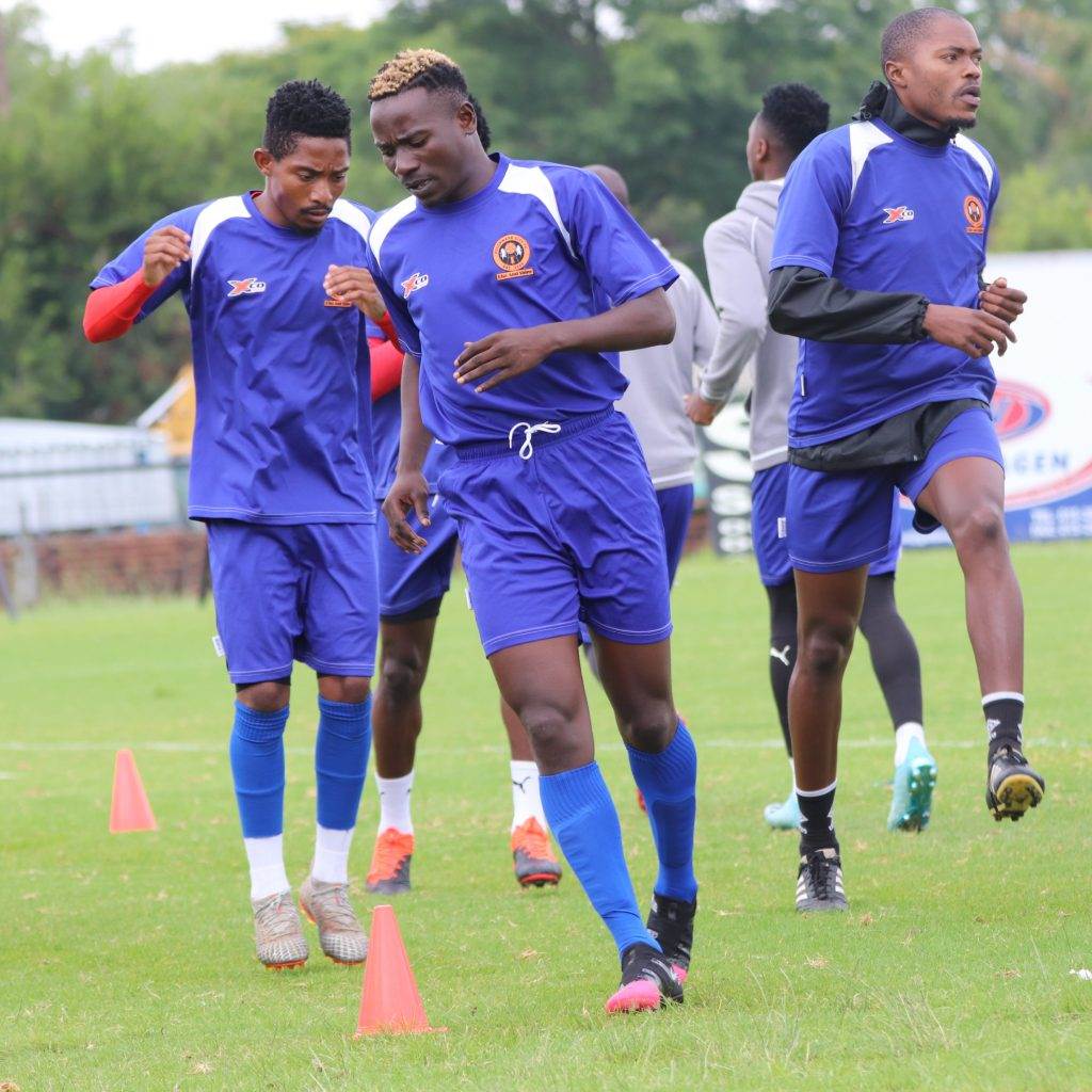 Polokwane City's Khuda Muyaba (centre) has been included in Malawi's squad.