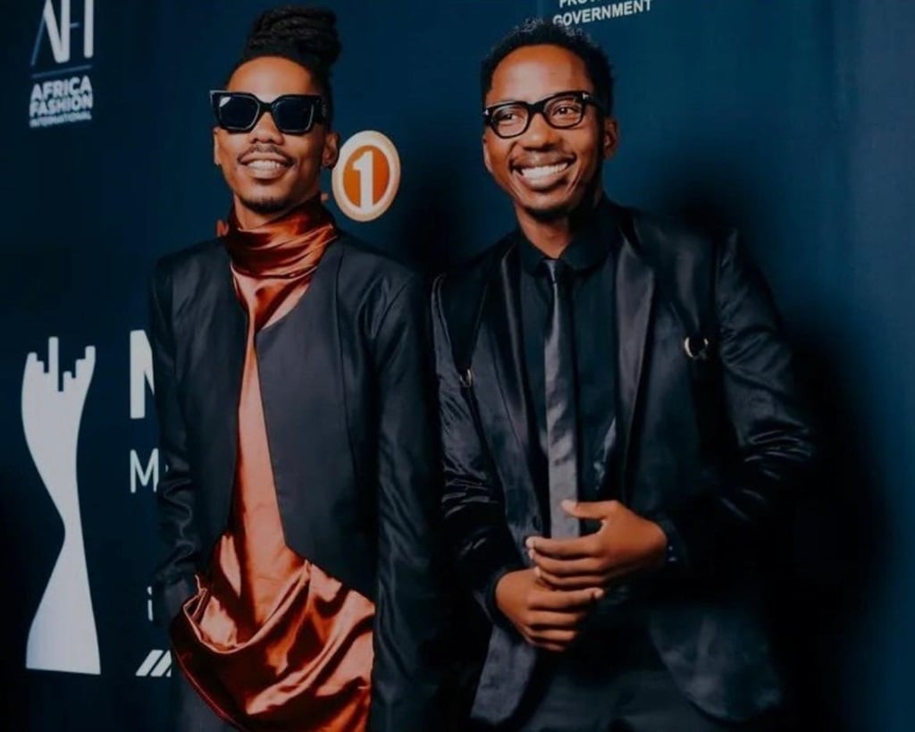 Radio personality Andile Ncube (right) and his brother Papa Ghost, who was in Big Brother Mzansi this year.