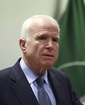 Senator John McCain in Kabul, Afghanistan. (Rahmat Gul, AP)
